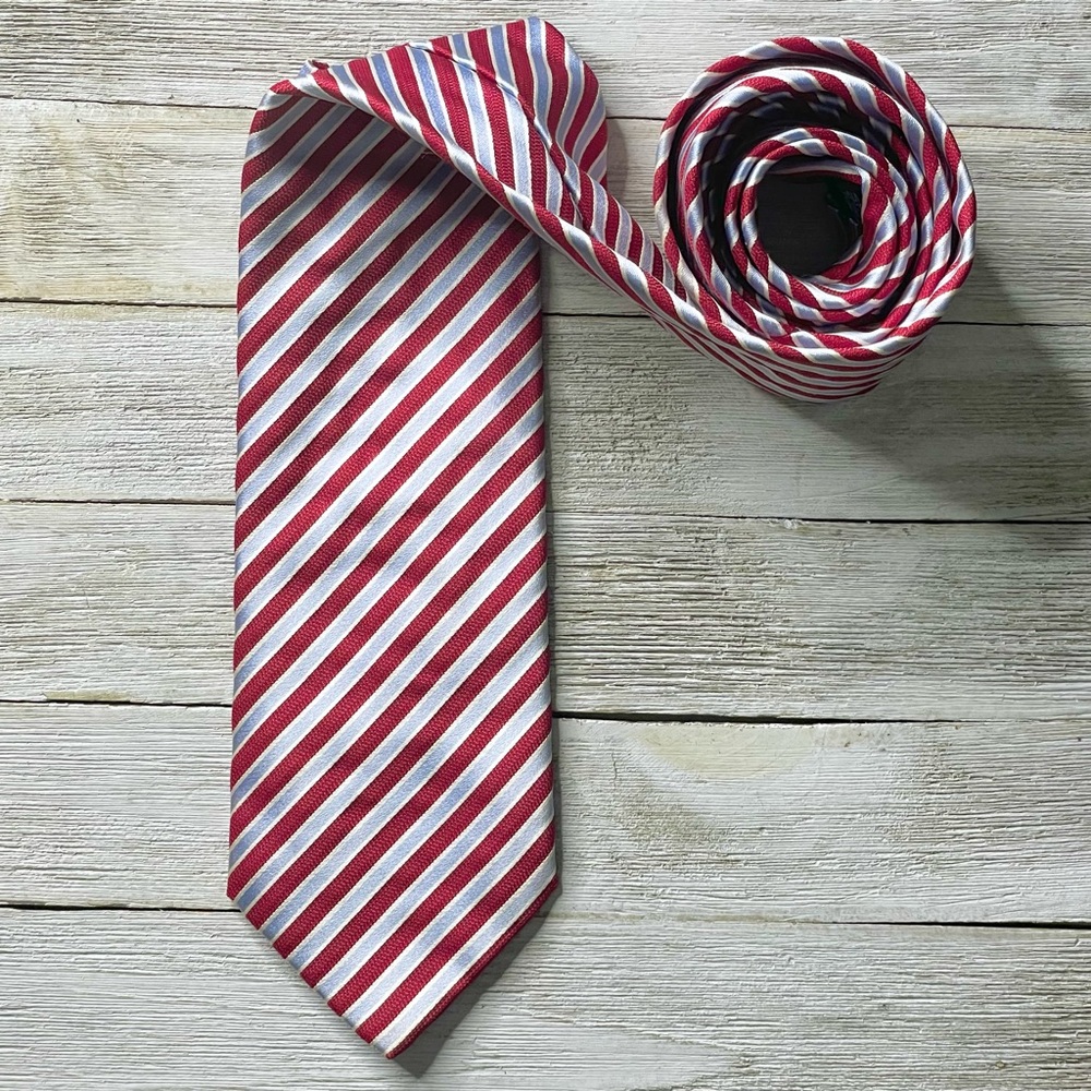 BOSS HUGO BOSS Diagonal Striped Silk Necktie